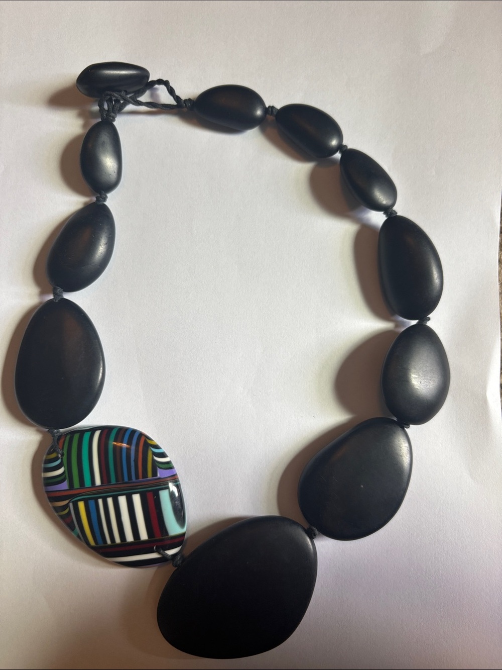 Brazilian Black Multi-Accent Statement Necklace. Gorgeous!!